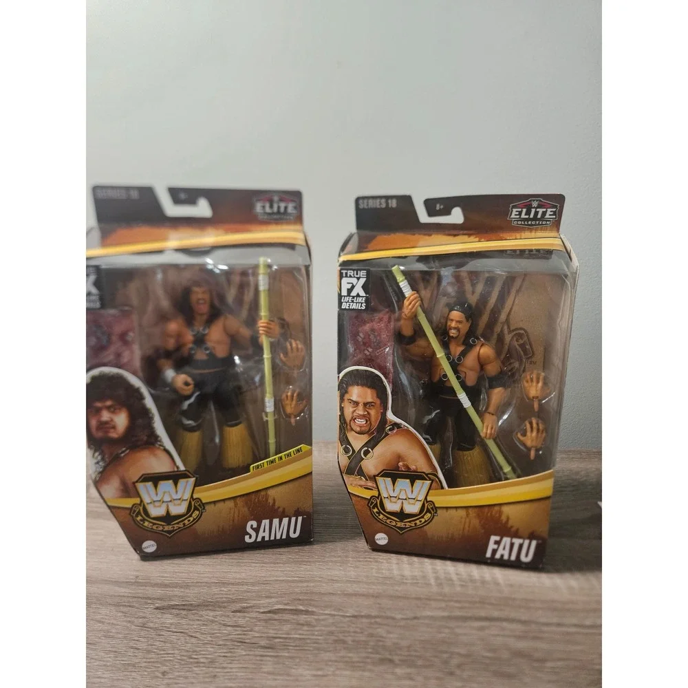 Mattel WWE Legends Series 18 Elite Collection Samu and Fatu Headshrinkers Set